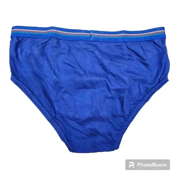 80s Made in the USA mens hip brief by Spring City Knitting Co. royal blue Medium - Picture 5 of 9